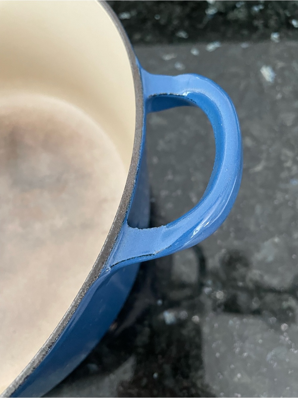 Vintage Le Creuset Blue Enameled Cast Iron Dutch Oven π - Picture 7 of 7